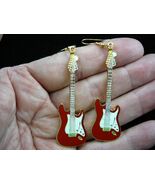 (M-221-D) Choose from 4 colors Fender STRATOCASTER Electric Guitar Earri... - $37.12