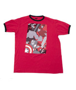 Marvel Hero&#39;s Iron Man Hulk Captain America Men&#39;s Red T Shirt Medium - £7.81 GBP