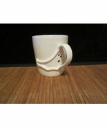 2003 Starbucks Barista Halloween White Black 3D Ghost Handle Coffee Mug ... - $34.84 CAD