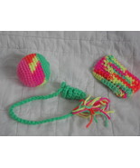 CAT TOYS SET OF 3 CROCHETED TOYS WITH ORGANIC HOME GROWN CAT NIP AND POL... - £3.93 GBP