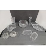 Fostoria American Lot of 9 Serving Pieces Creamer Sugar Butter Dish Vase... - $150.43 CAD