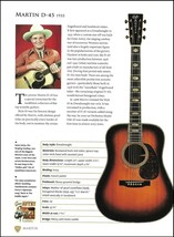 Gene Autry Martin D-45 Neil Young D-28 acoustic guitar history article w/ specs - £3.39 GBP
