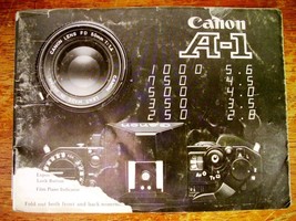 Canon A-1 Original Instruction Manual - $10.95