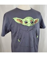 Star Wars The Mandalorian Grogu Baby Yoda T-Shirt Adult XL Crew Gray Luc... - $13.99