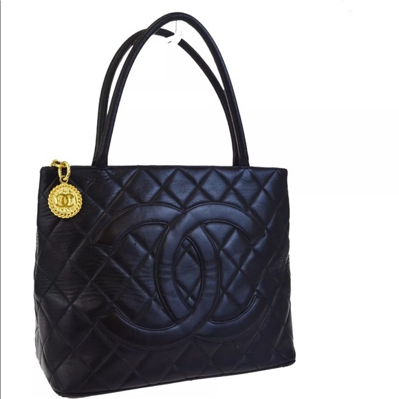 Authentic CHANEL Lambskin Medallion Tote - $3,300.00