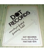 Dot Records 1974 Country Shindig Show Fan Fair Official Souvenir Book - £13.71 GBP