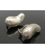 TIFFANY &amp; CO. 925 Silver - Vintage Smooth Bean Shape Non Peirce Earrings... - £152.14 GBP