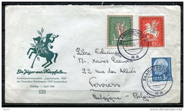 Germany/SAAR 1958 Cover sent to Belgium from Saarbrucken 2 FDC - $14.85