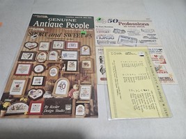 Cross Stitch Lot of 4 Leaflets Miniature Sayings Antique People Professi... - £7.06 GBP