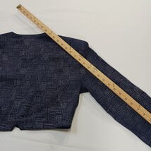 Lizzy B. RN#74972 Women's Blue/White 3-Button Cropped Blazer Jacket Chest 37 image 8