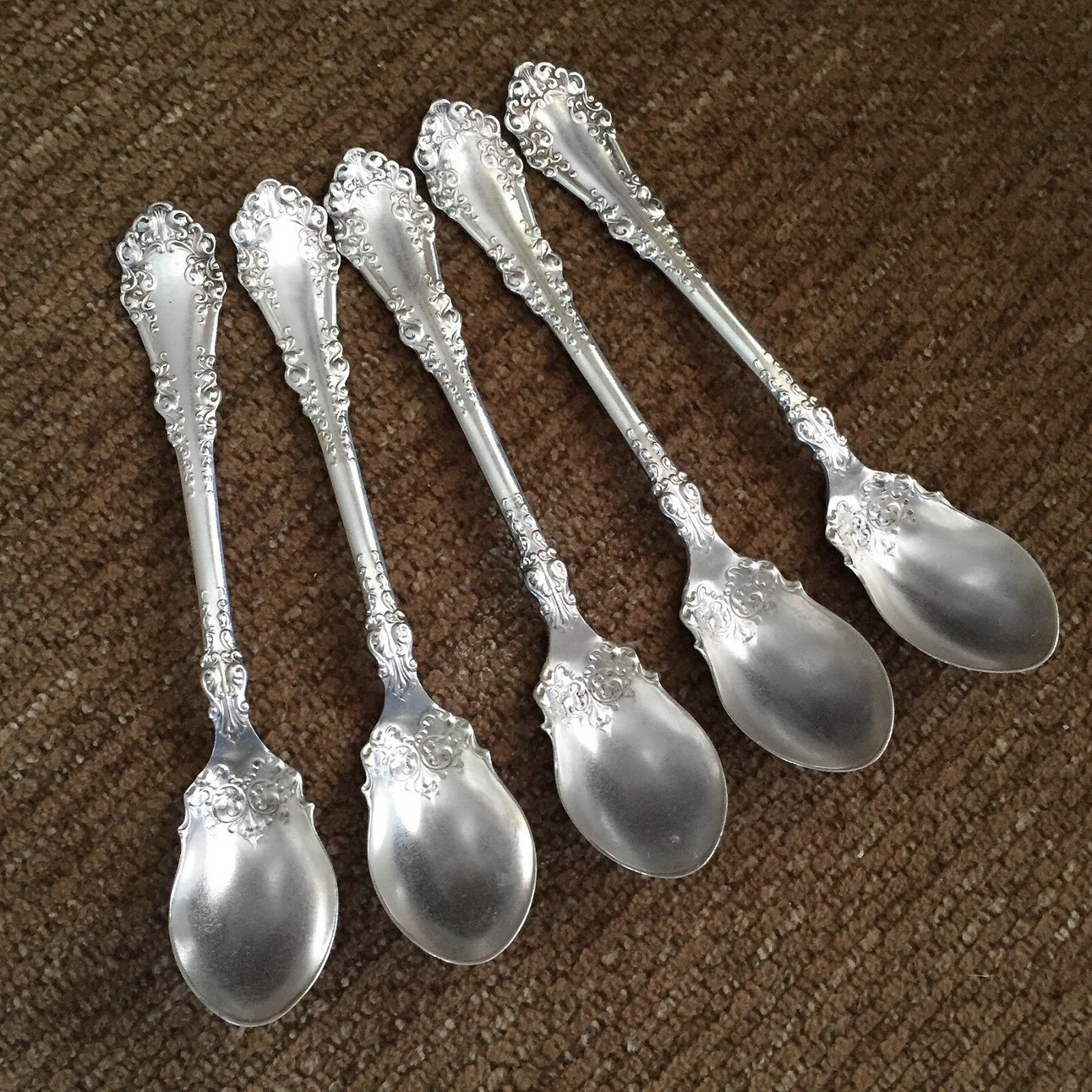 1847 Rogers Bros - BERKSHIRE 1897 - 5 Silverplate Ice Cream Spoons - No Monogram - $75.00