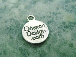 Oberon Design Silver Tone Tree Of Life Charm Pendant Round Britannia Metal 1x1&quot; - £13.04 GBP