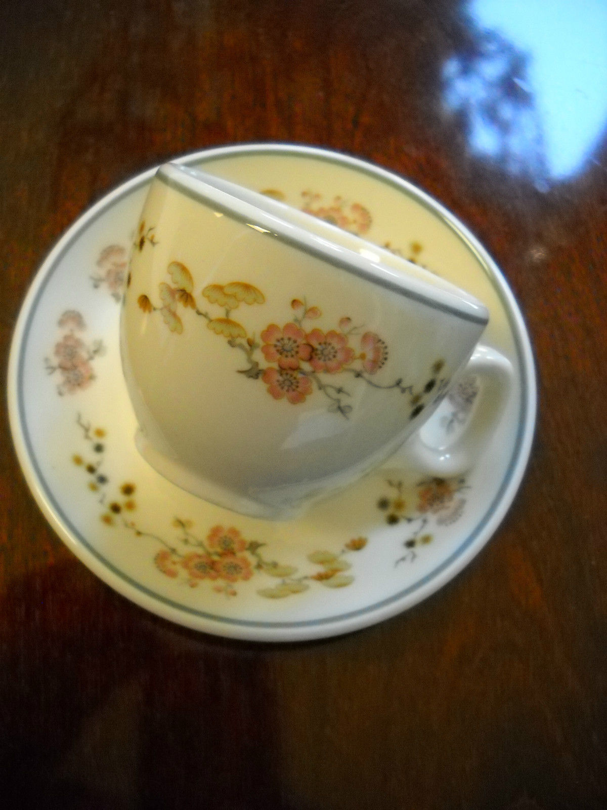 Primary image for * Steelite International Cup W/Saucer England Porcelain Fine China Ivory Floral