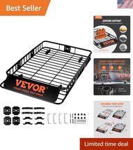 Universal Roof Rack Cargo Basket, 64 x 39 x 6 Inches with Wind Fairing -... - $202.40