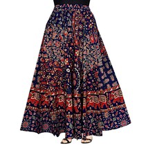 Women&#39;s Jaipuri Tribal People Printed Cotton Long Skirts Free Size Multi... - £17.01 GBP