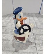 Disney 7&quot; Donald Duck Driving Steam Boat Piggy Bank with Stopper 1994 - €12,15 EUR