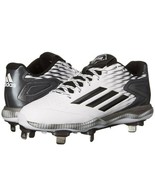 Adidas Men&#39;s PowerAlley 3 Metal Baseball Cleats S84756 White Black Grey ... - £71.71 GBP