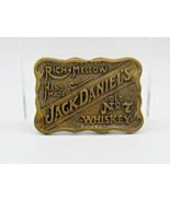 Vintage Jack Daniel&#39;s Whiskey Belt Buckle Old No 7 Solid Brass Numbered ... - £19.45 GBP