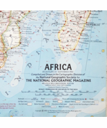1960 Africa Continent Map National Geographic Antique 24.75 x 19&quot; F13H - $29.99