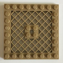 Lego Modified Plate 8 x 8 Grille &amp; Hole - PN 4151 - Dark Tan - New - £9.43 GBP