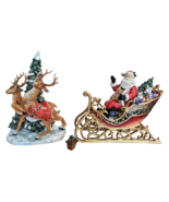 Grandeur Noel 2003 Porcelain Santa Sleigh &amp; Reindeer Collector&#39;s Edition... - €154,91 EUR