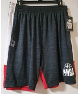 NBA Basketball Training Shorts Size Large Color Gray &amp; Red - $343.07 MXN