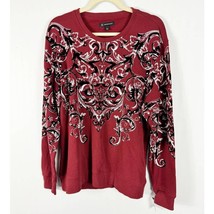 International Concepts INC Womens Sweatshirt Burgundy Size Large - $18.81