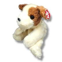 1998 TY Classic Patches Puppy Dog Brown Ivory Cream 12&quot; Plush Stuffed Animal - $29.95