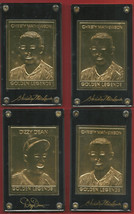 1993 Golden Legends * 7 Card Lot * 22 Kt Gold Plated + PHOTOS-BIOGRAPHY - £39.95 GBP