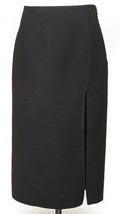 Michael Kors Wool Skirt Black Pencil Straight Slit Sz 4 Made In Italy - £111.73 GBP