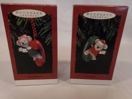 Hallmark Keepsake Ornament &quot;Granddaughter&quot; and &quot;Grandson&quot; 1993 Retired MIB - £7.25 GBP