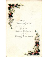 Antique Christmas Postcard To Member of American Expeditionary Force Owe... - £7.97 GBP
