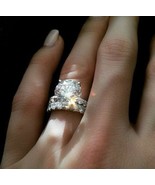 5.00Ct Big Round Diamond Engagement Wedding Bridal Ring Set in 14K White... - £226.49 GBP