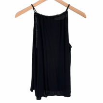 Wilfred Aritzia black halter swing gathered neck relaxed tank top extra ... - £15.94 GBP