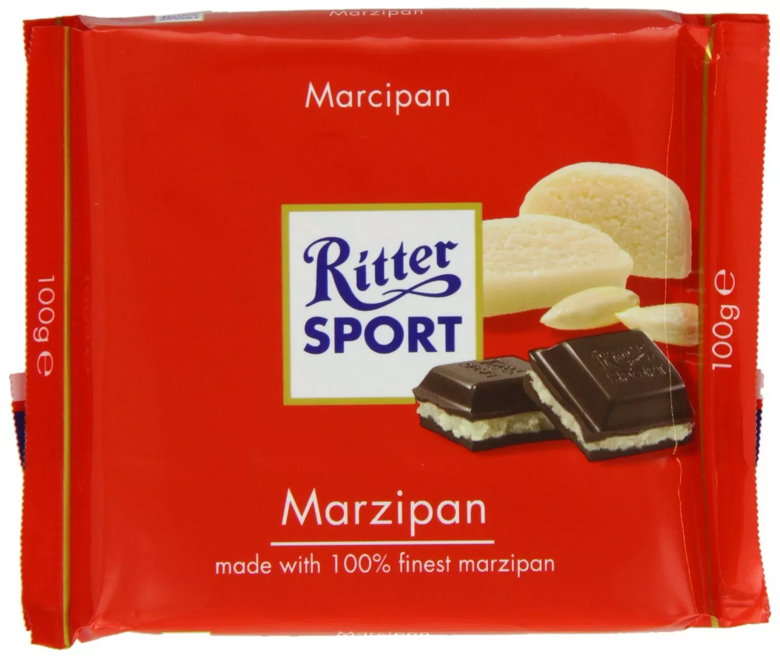 Ritter Sport Marzipan Chocolate Bar 100 g (Pack of 5) - £48.72 GBP