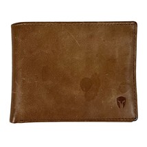 BRYKER HYDE Texas Brown LEATHER RFID WALLET Bifold Side Flip 2-ID Window - $25.97