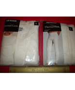 Joe Boxer Men Clothes L Thermal Underwear Set White Crew Shirt Top Pant ... - £17.81 GBP
