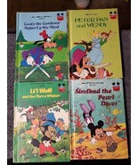 Disney Vintage Lot Of 4 Childrens Books Goofy, Peter Pan, Mickey, Lil Wolf - $12.03 CAD