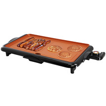 MegaChef 18.89 Inch Electric Grill and Griddle in Black with Copper Coating - $2,025.96 MXN