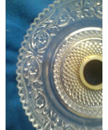 Glass Dish w Silver plated Pedestal Small Glass hors d&#39;oeuvre Candy Serv... - $10.99