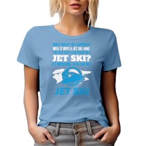 Impossible to Be Sad on Jet Ski. Water Sports Graphic Tshirt - Baby Blue... - $21.77+