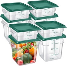 Suclain 8 Pcs Food Storage Container With Lids Set 2Qt And 4Qt Square, Green - £60.71 GBP