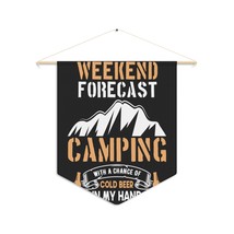 Personalized Camping Pennant: &quot;Weekend Forecast: Camping with a Chance of Cold B - £21.45 GBP