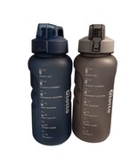 Giotto 2 Motivational Water Bottles Blue Gray Leak Proof Jug Handle 64oz... - £16.14 GBP
