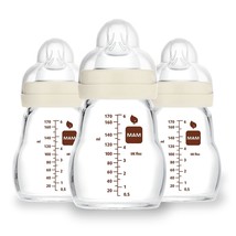 Mam Feel Good Slow Flow Premium Glass Baby Bottles, Easy Switch Between,... - $46.99