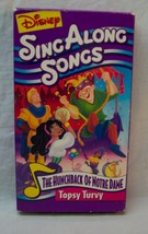 Walt Disney Sing Along Songs THE HUNCHBACK OF NOTRE DAME TOPSY TURVY VHS... - $14.85