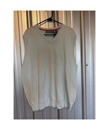 OSCAR DE LA RENTA Sweater Vest Men’s Blue Cotton Knit Preppy Size XL - $29.95