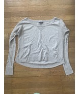 * AEO American Eagle beige  light weight knit pullover sweater shirt top small - $5.94