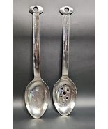 Norpro Stainless Utensil Set Mini Solid &amp; Mini Slotted Cooking Serving S... - $25.73