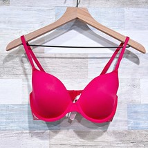 Victorias Secret Wear Everywhere T Shirt Bra Red Glitter Band Lightly Lined 32D - £27.98 GBP